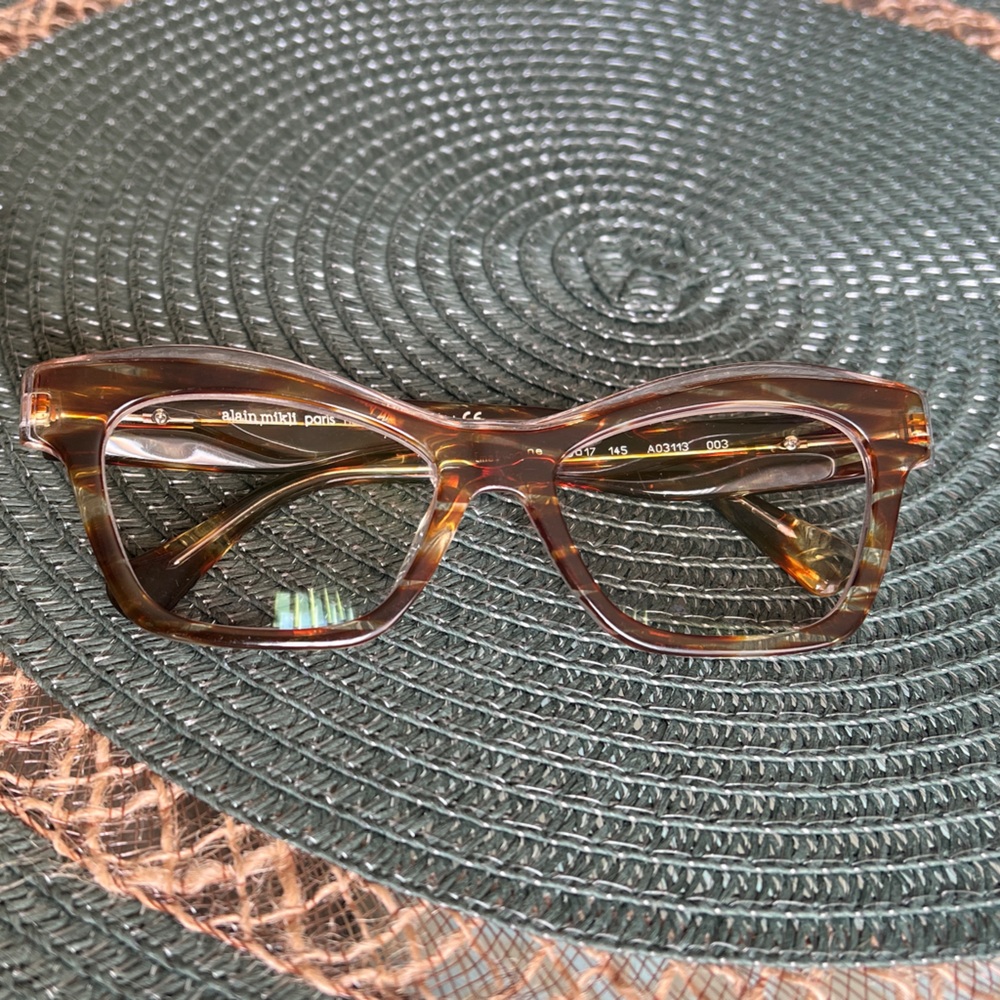 Alain Mikli Paris handmade tortoise-pattern optical frames